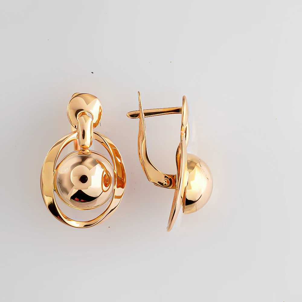 Серьги из красного золота 585 пробы