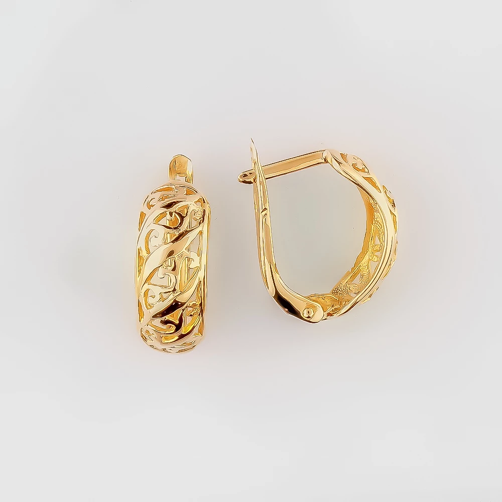 Серьги из красного золота 585 пробы