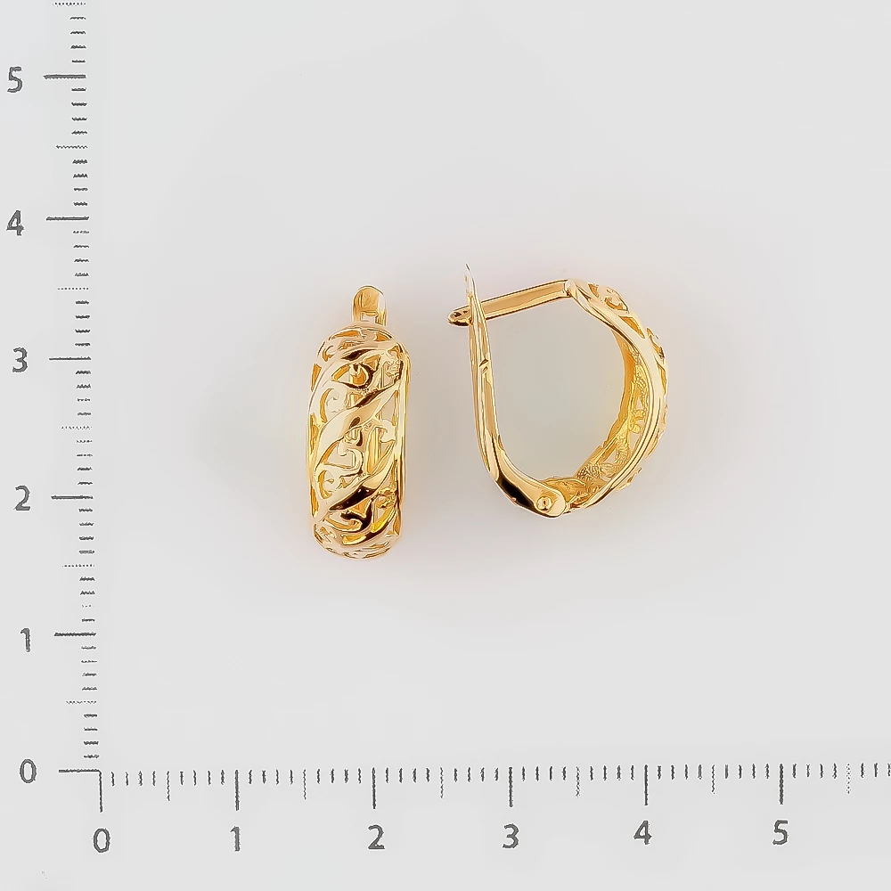 Серьги из красного золота 585 пробы