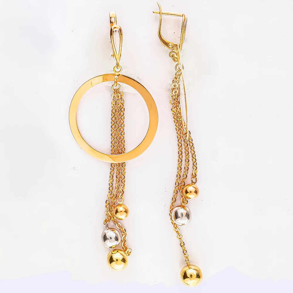 Серьги из красного золота 585 пробы