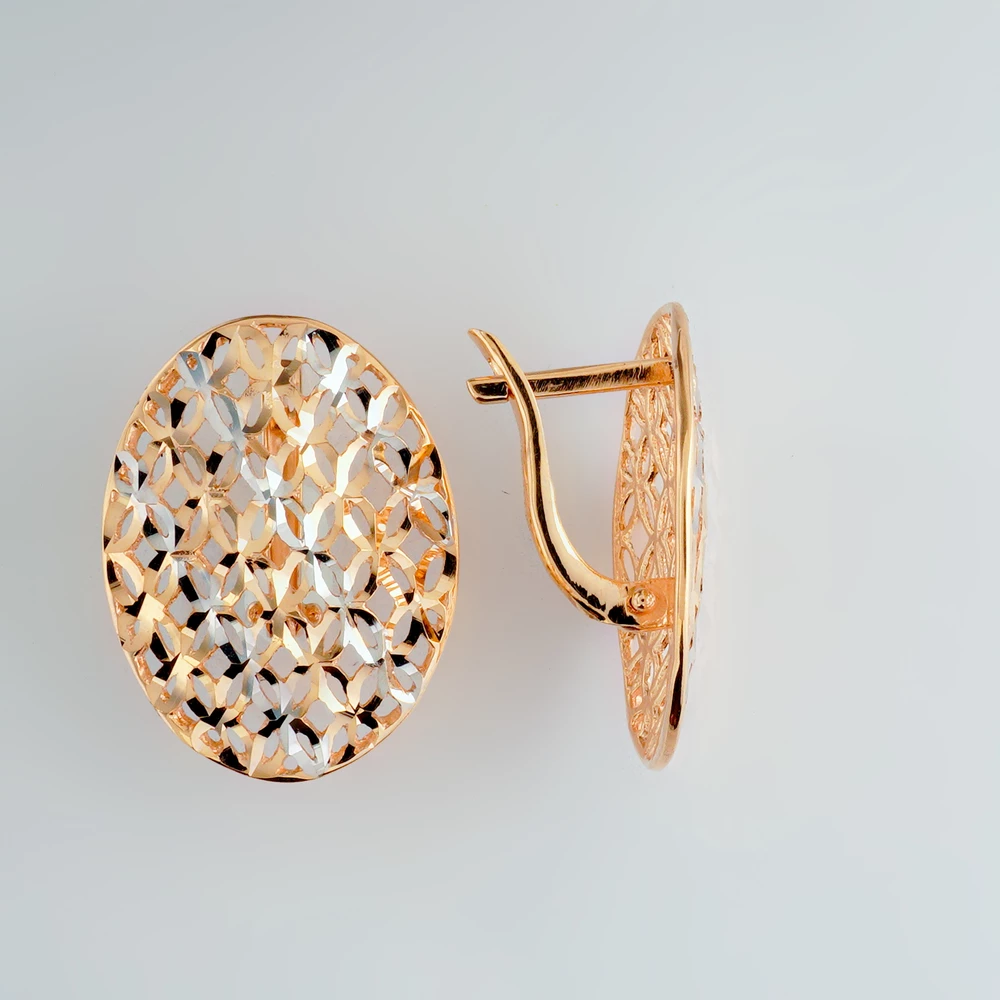 Серьги из красного золота 585 пробы