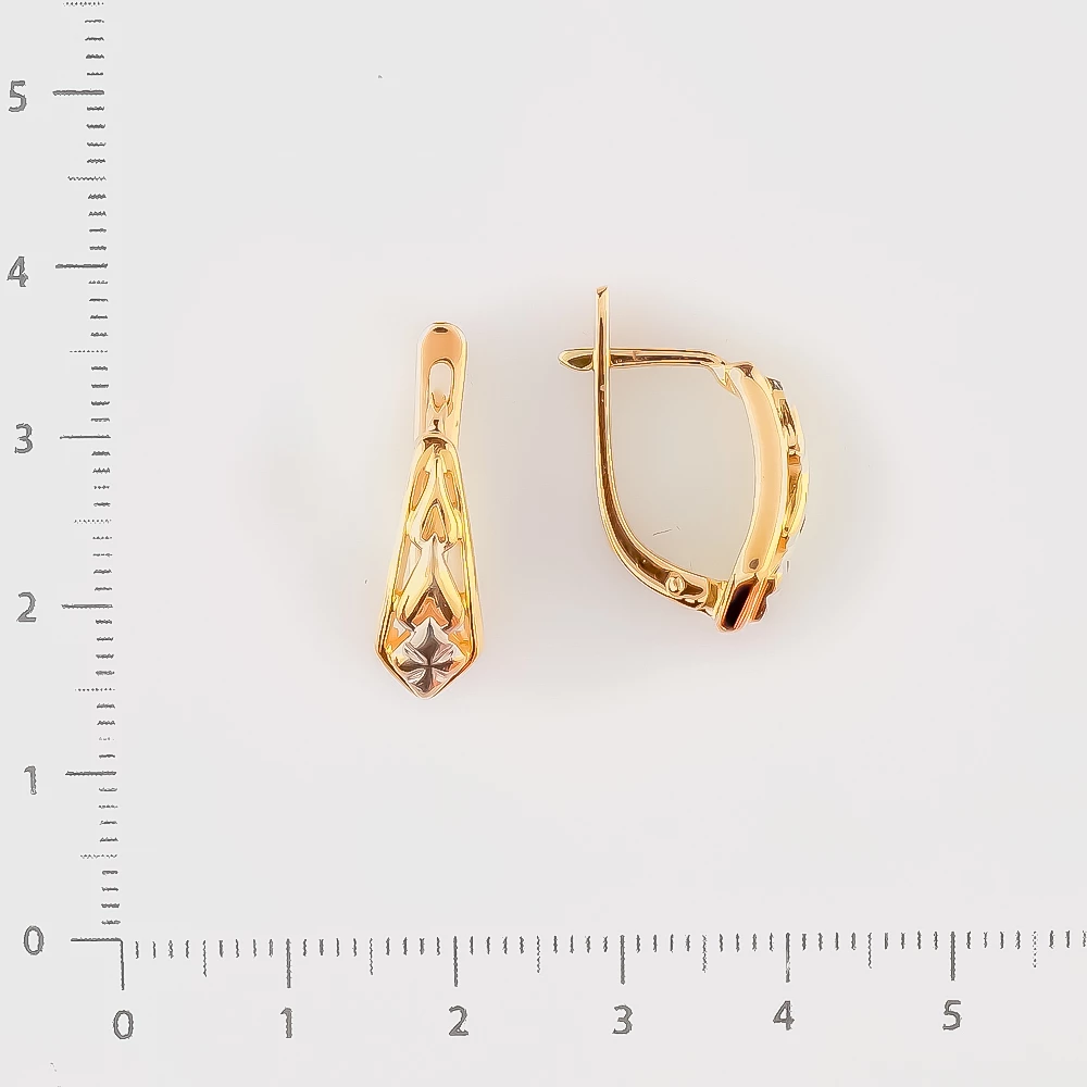 Серьги из красного золота 585 пробы