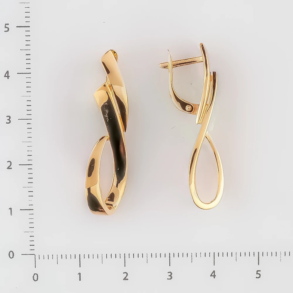 Серьги из красного золота 585 пробы