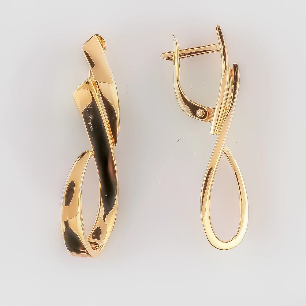 Серьги из красного золота 585 пробы