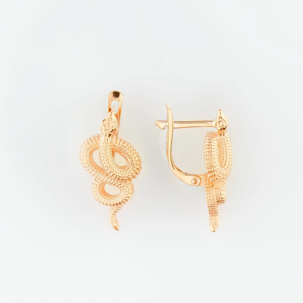 Серьги из красного золота 585 пробы