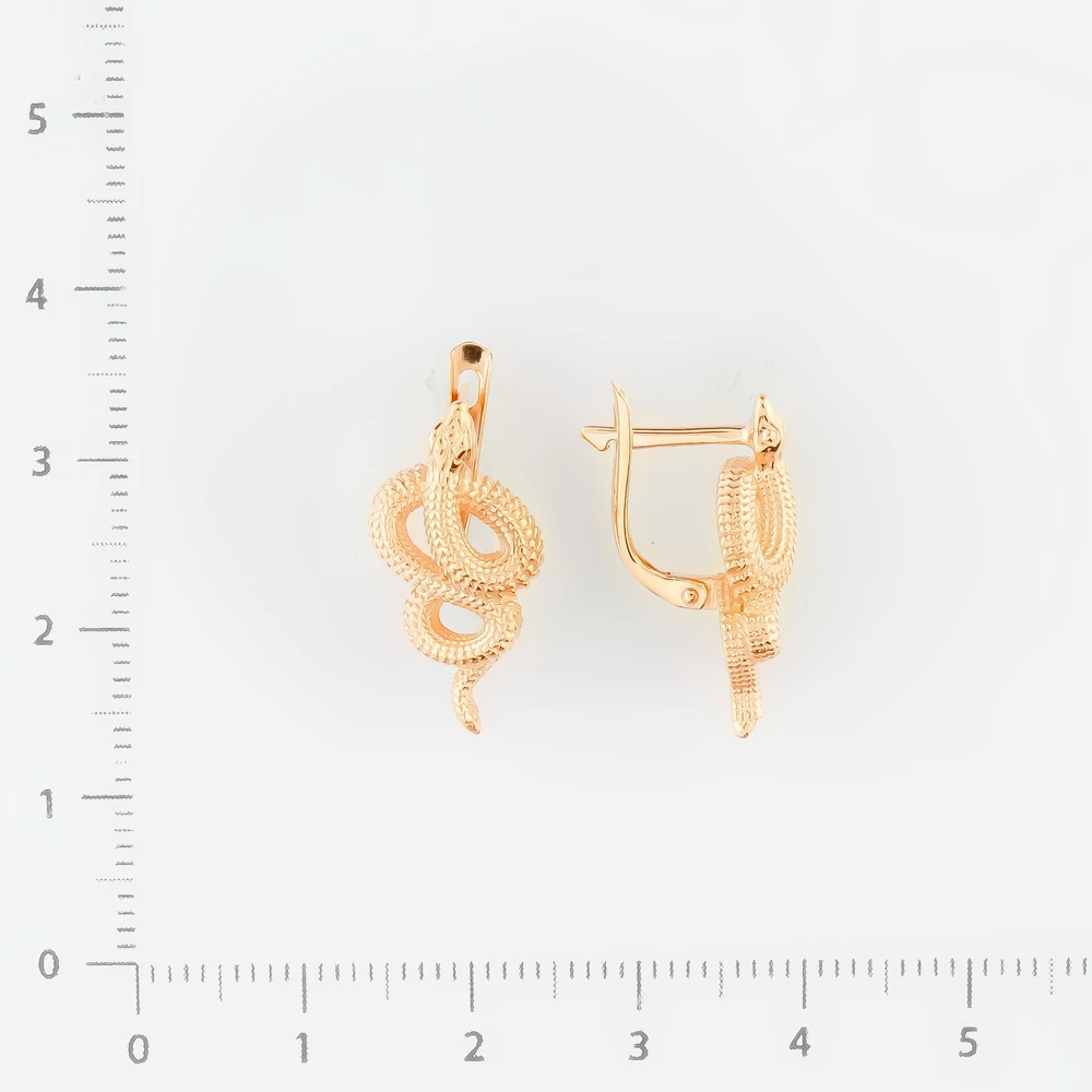 Серьги из красного золота 585 пробы