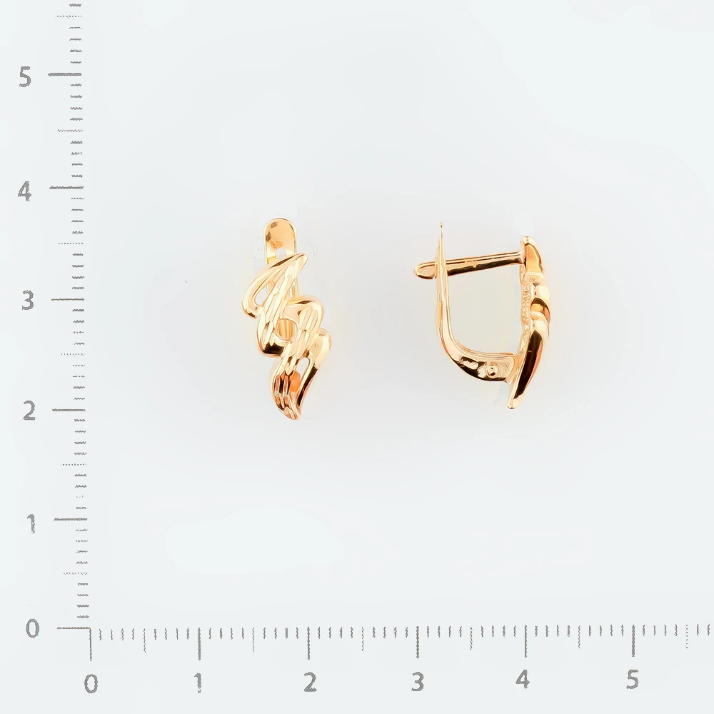Серьги из красного золота 585 пробы