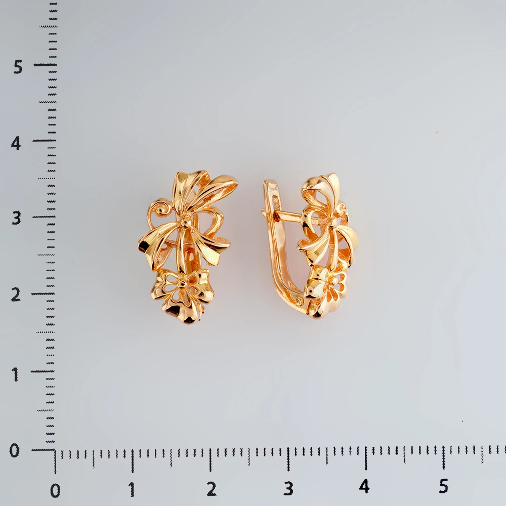 Серьги из красного золота 585 пробы