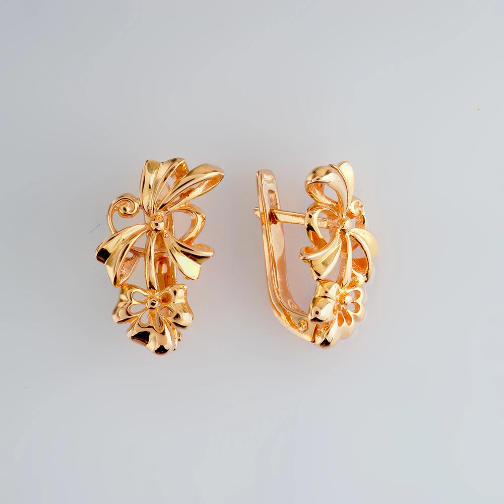 Серьги из красного золота 585 пробы