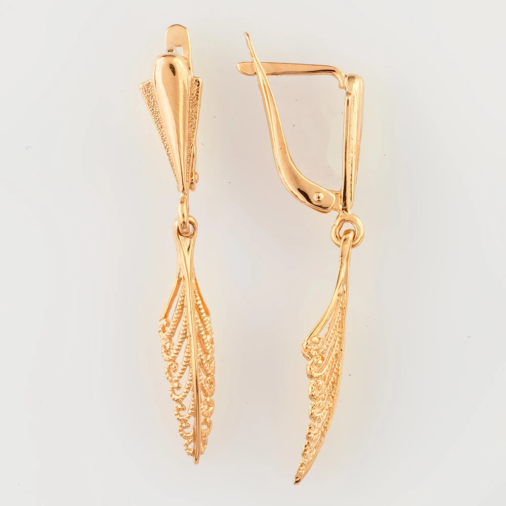 Серьги из красного золота 585 пробы