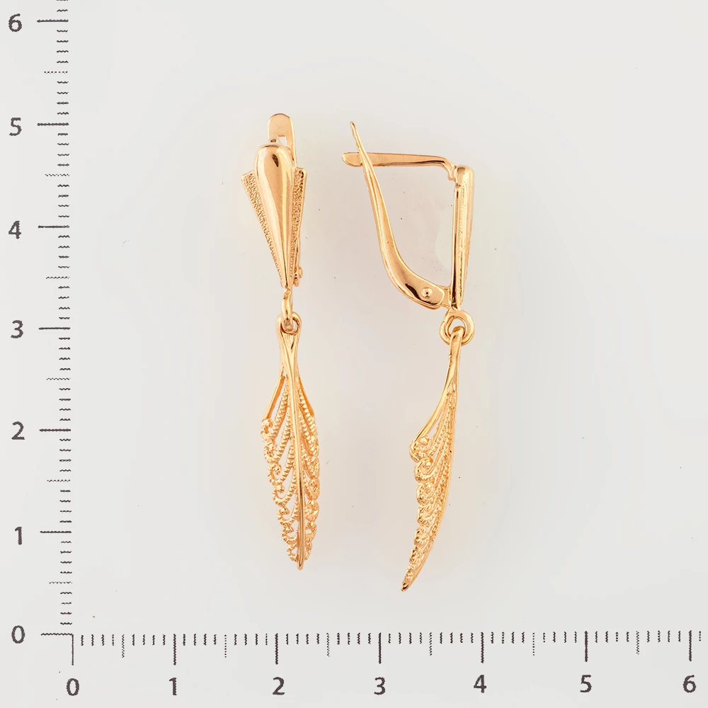 Серьги из красного золота 585 пробы