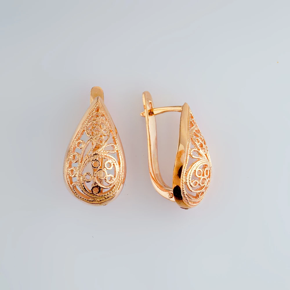 Серьги из красного золота 585 пробы