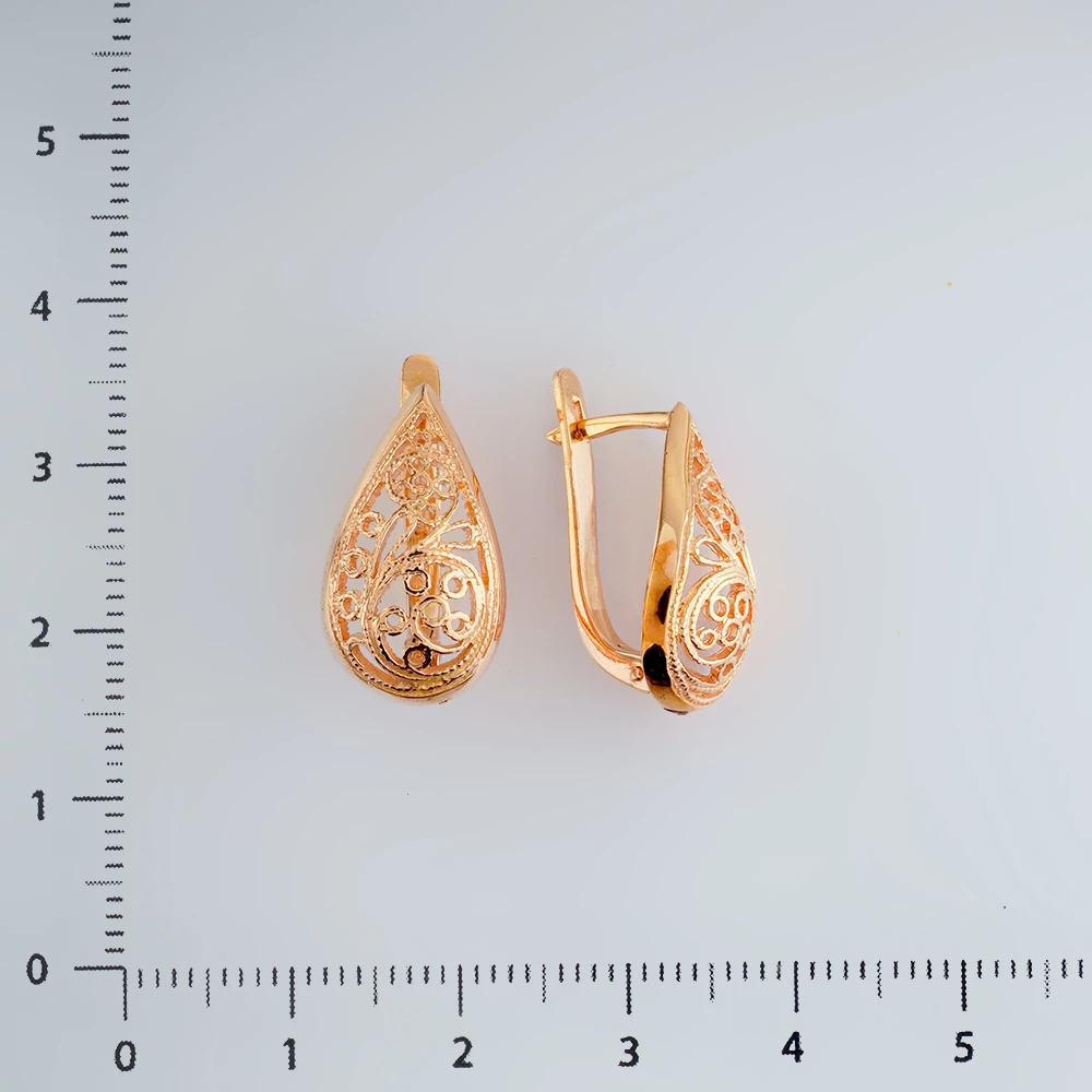 Серьги из красного золота 585 пробы