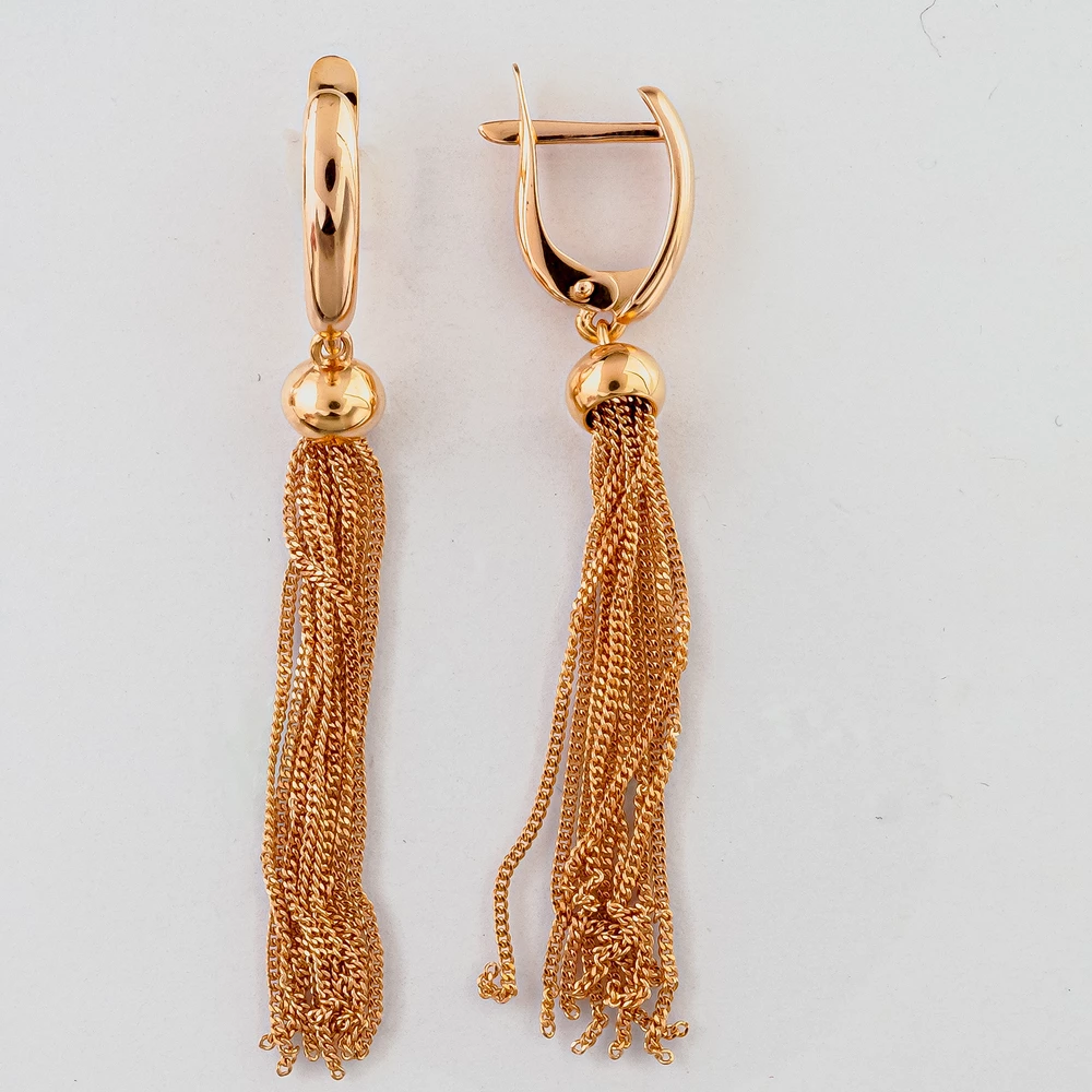 Серьги из красного золота 585 пробы