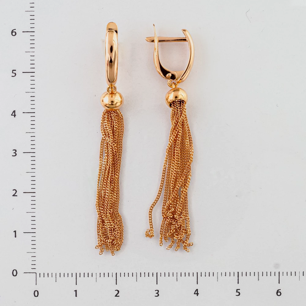 Серьги из красного золота 585 пробы