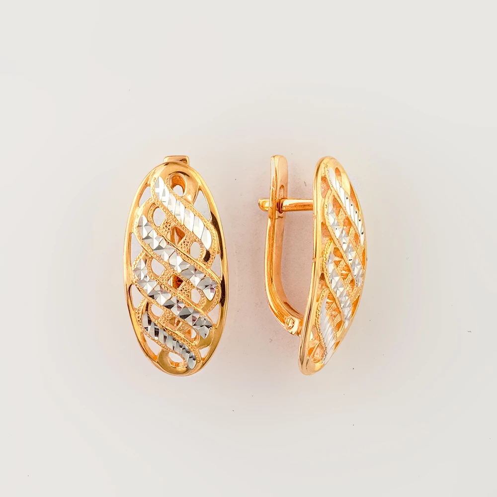 Серьги из красного золота 585 пробы