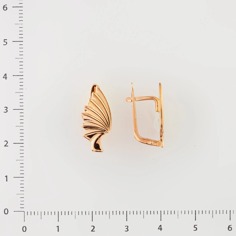 Серьги из красного золота 585 пробы