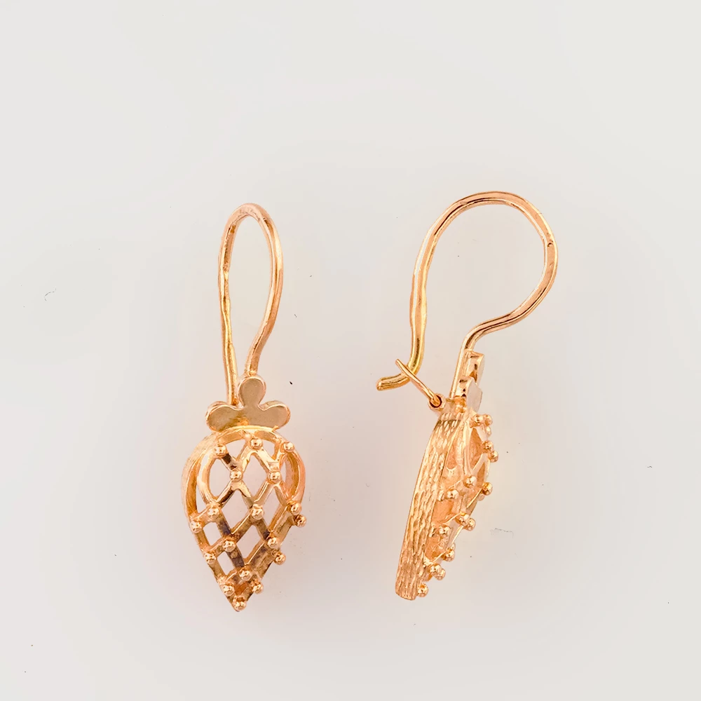 Серьги из красного золота 585 пробы