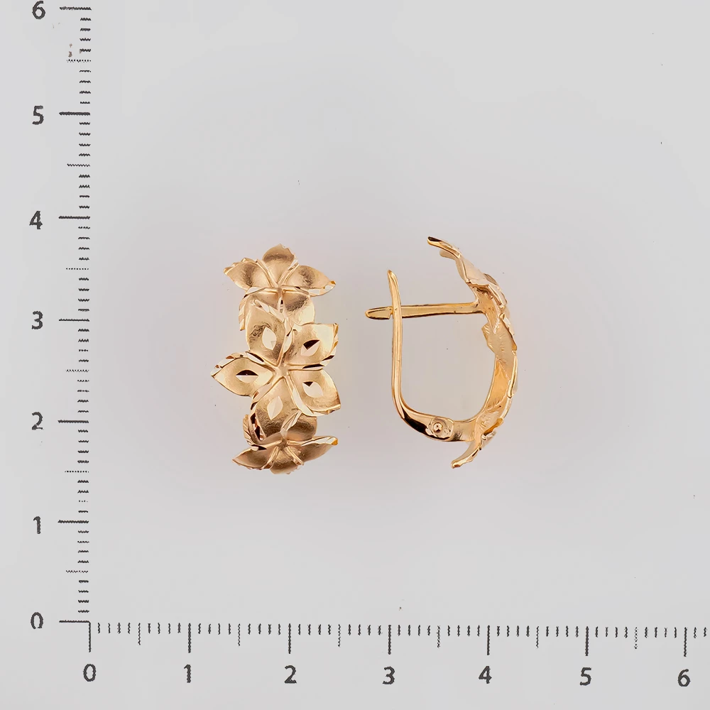 Серьги из красного золота 585 пробы