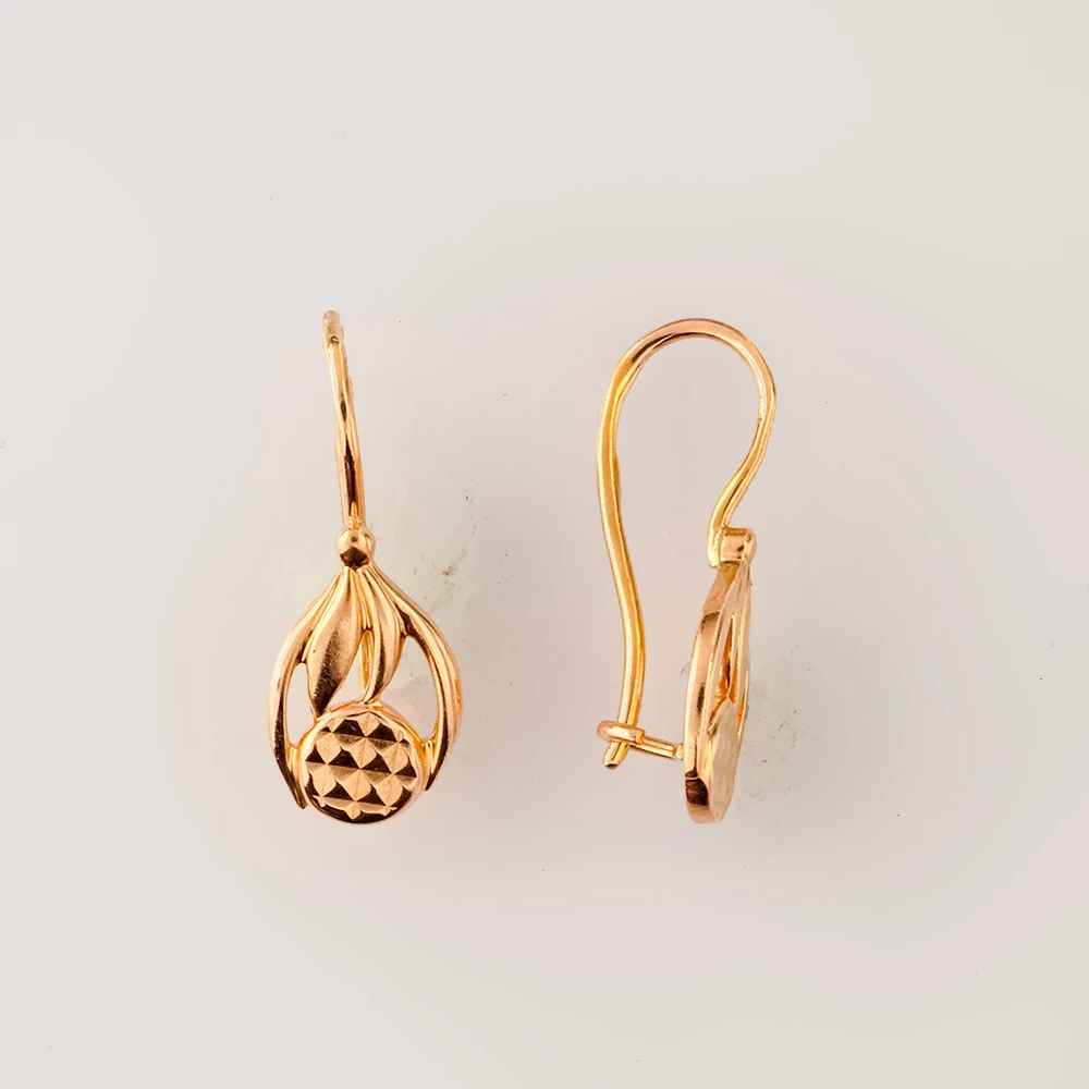 Серьги из красного золота 583 пробы