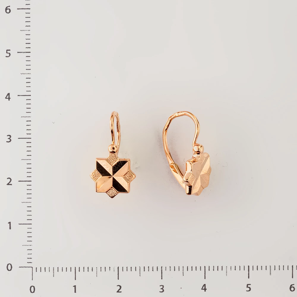 Серьги из красного золота 585 пробы