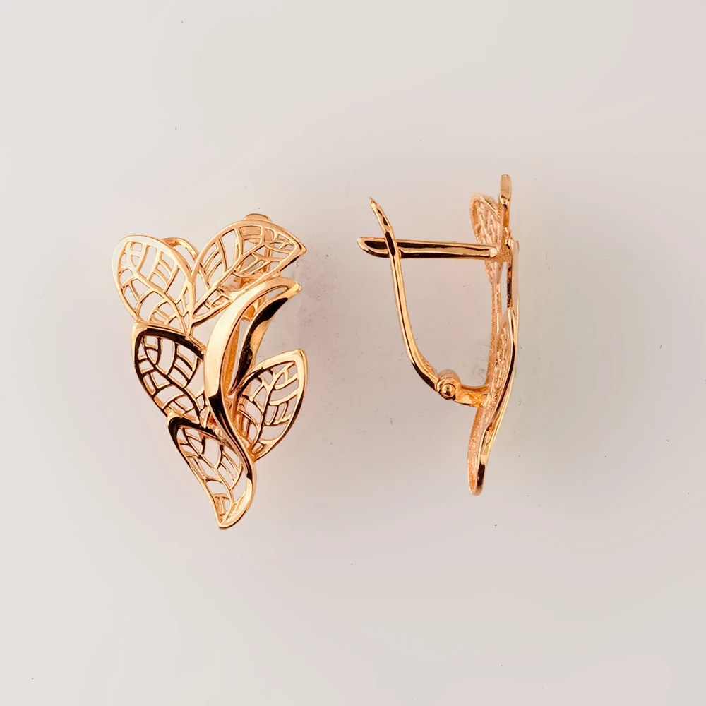 Серьги из красного золота 585 пробы