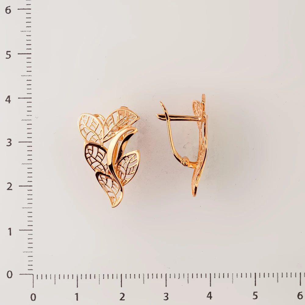 Серьги из красного золота 585 пробы