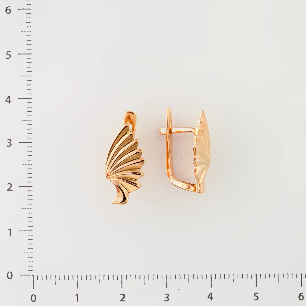 Серьги из красного золота 585 пробы