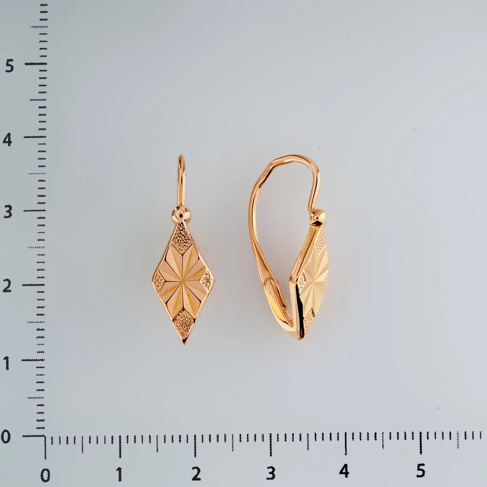 Серьги из красного золота 585 пробы