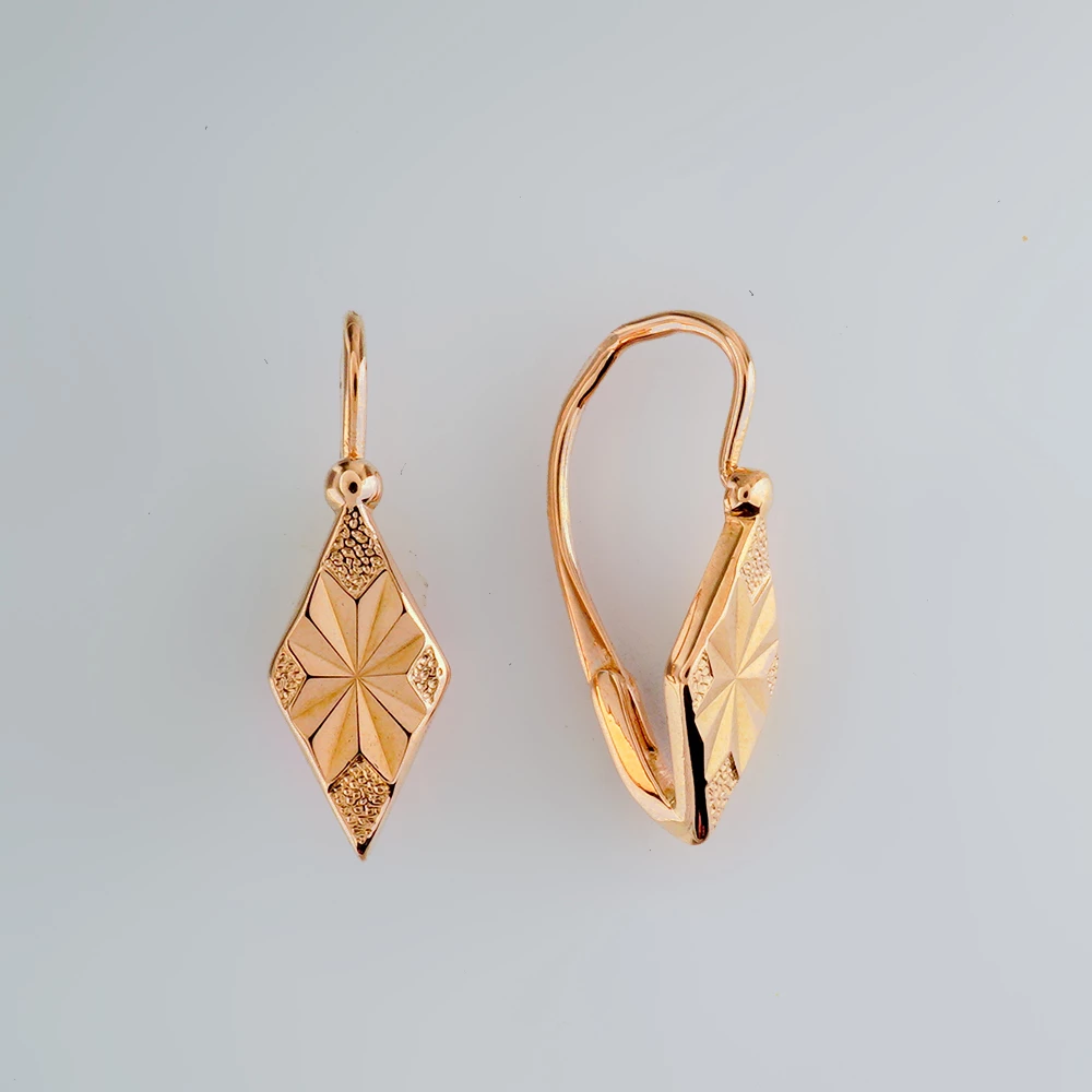 Серьги из красного золота 585 пробы