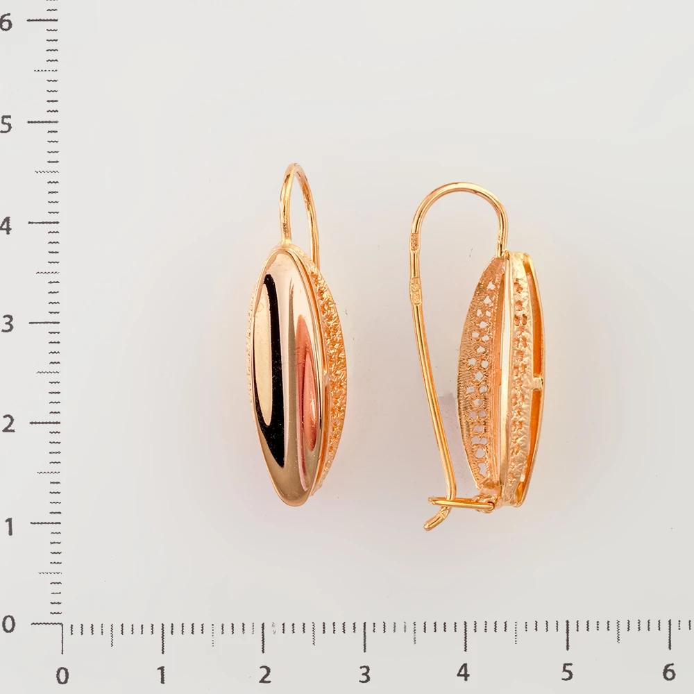 Серьги из красного золота 585 пробы