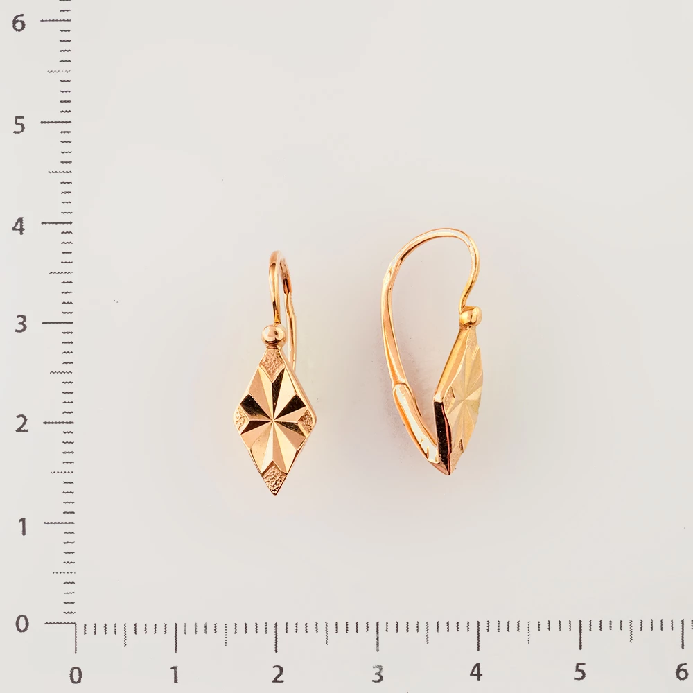 Серьги из красного золота 583 пробы