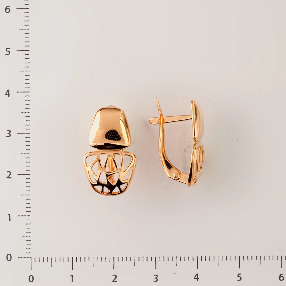 Серьги из красного золота 585 пробы