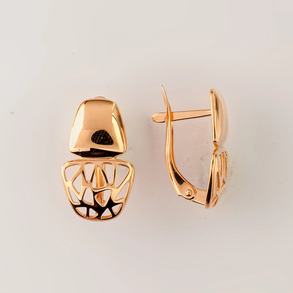 Серьги из красного золота 585 пробы