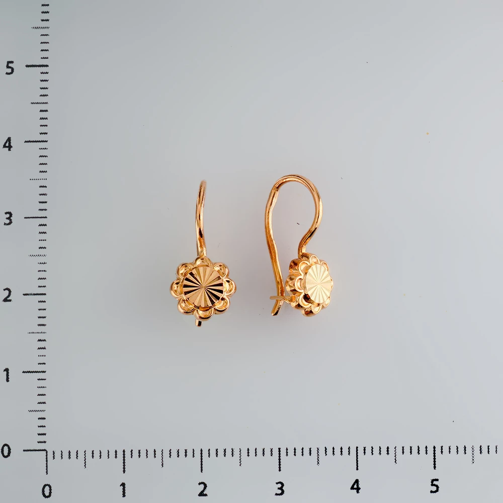 Серьги из красного золота 585 пробы