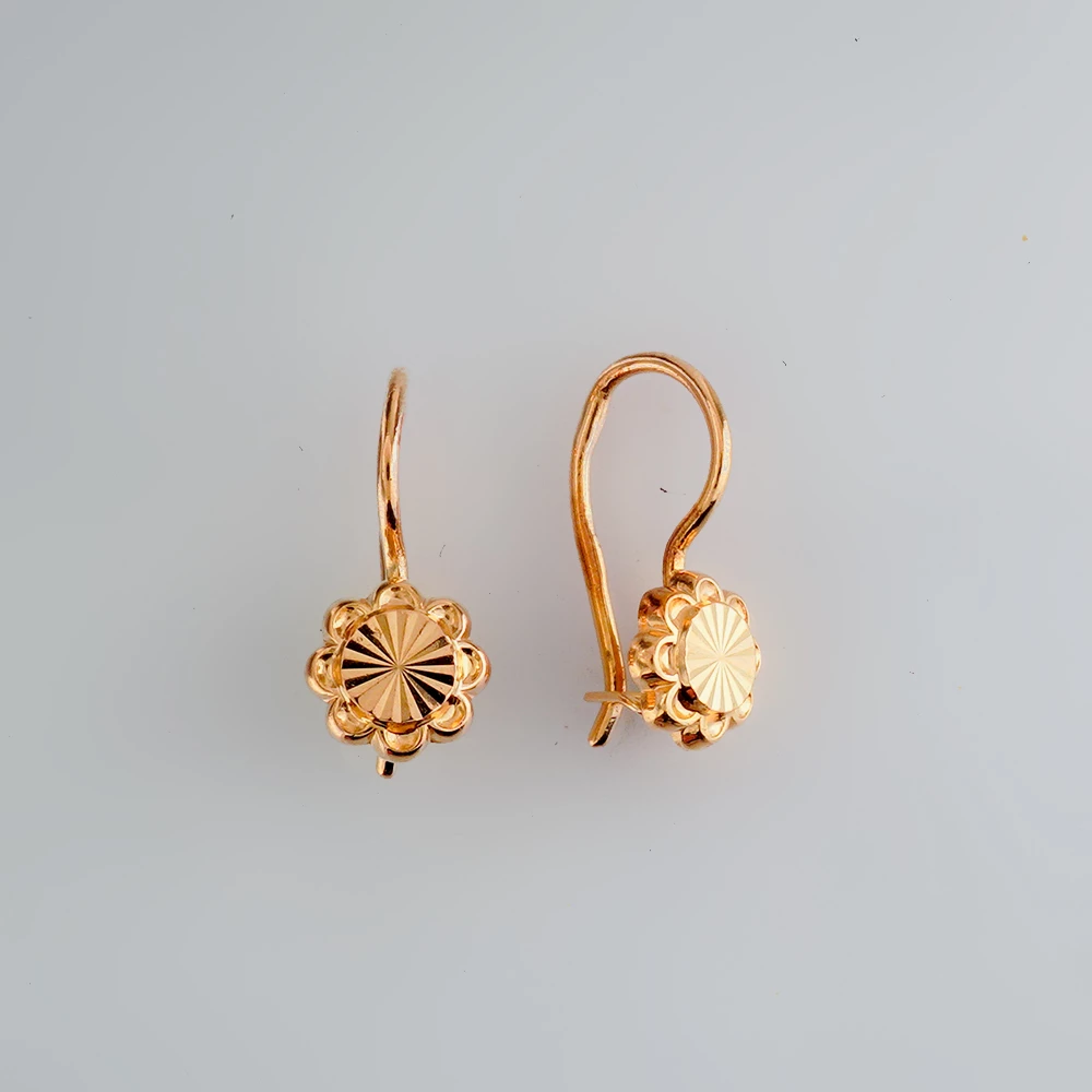 Серьги из красного золота 585 пробы