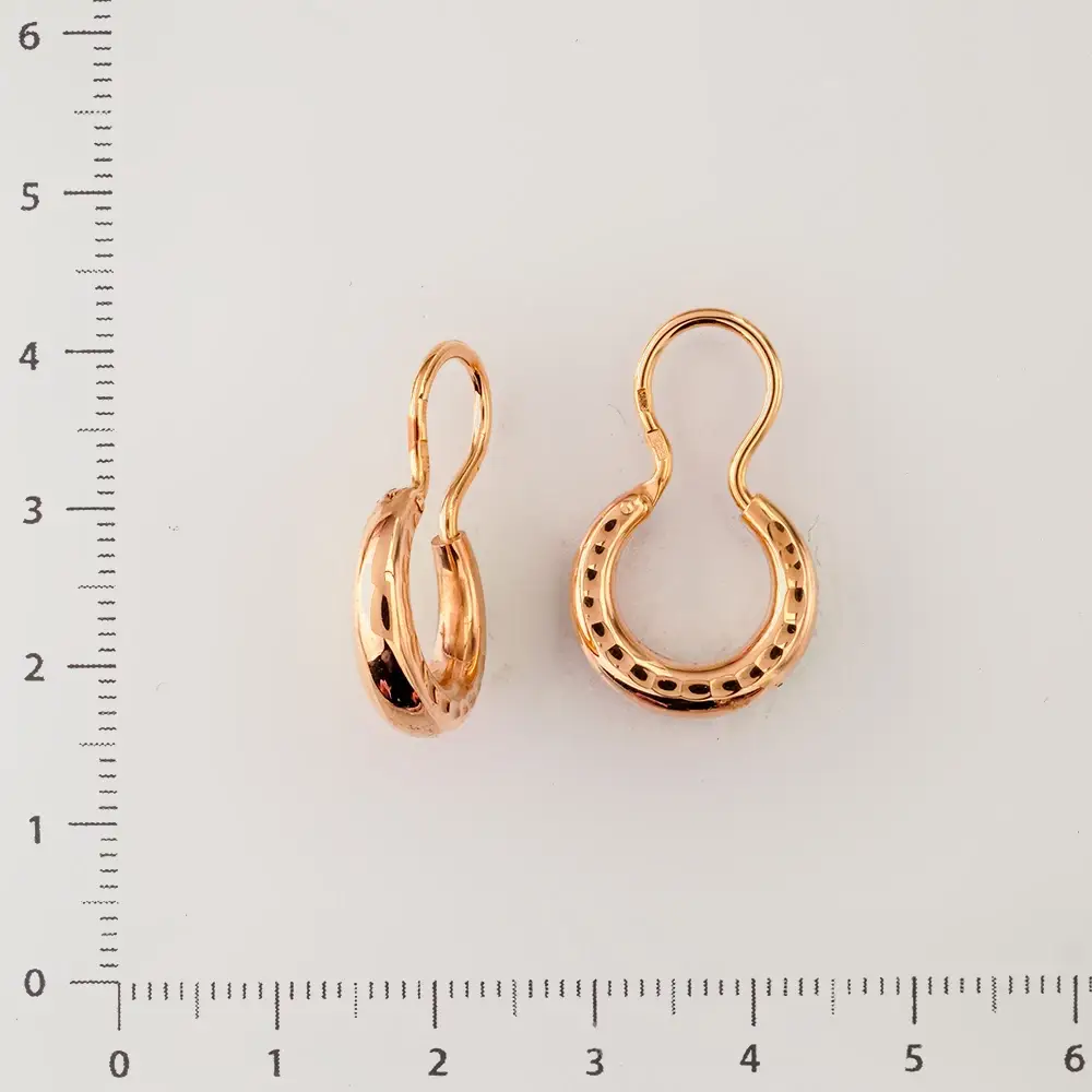 Серьги из красного золота 585 пробы