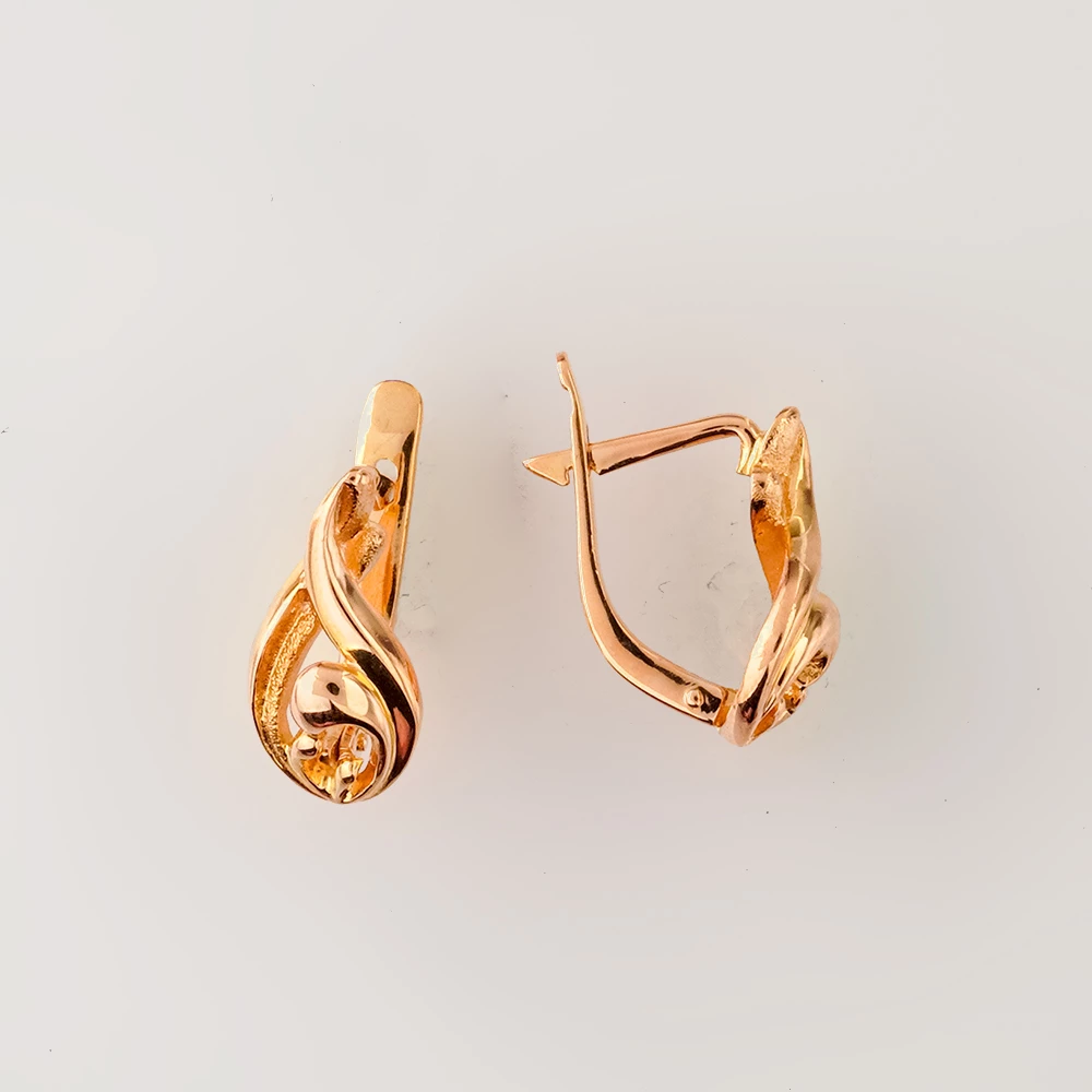 Серьги из красного золота 583 пробы