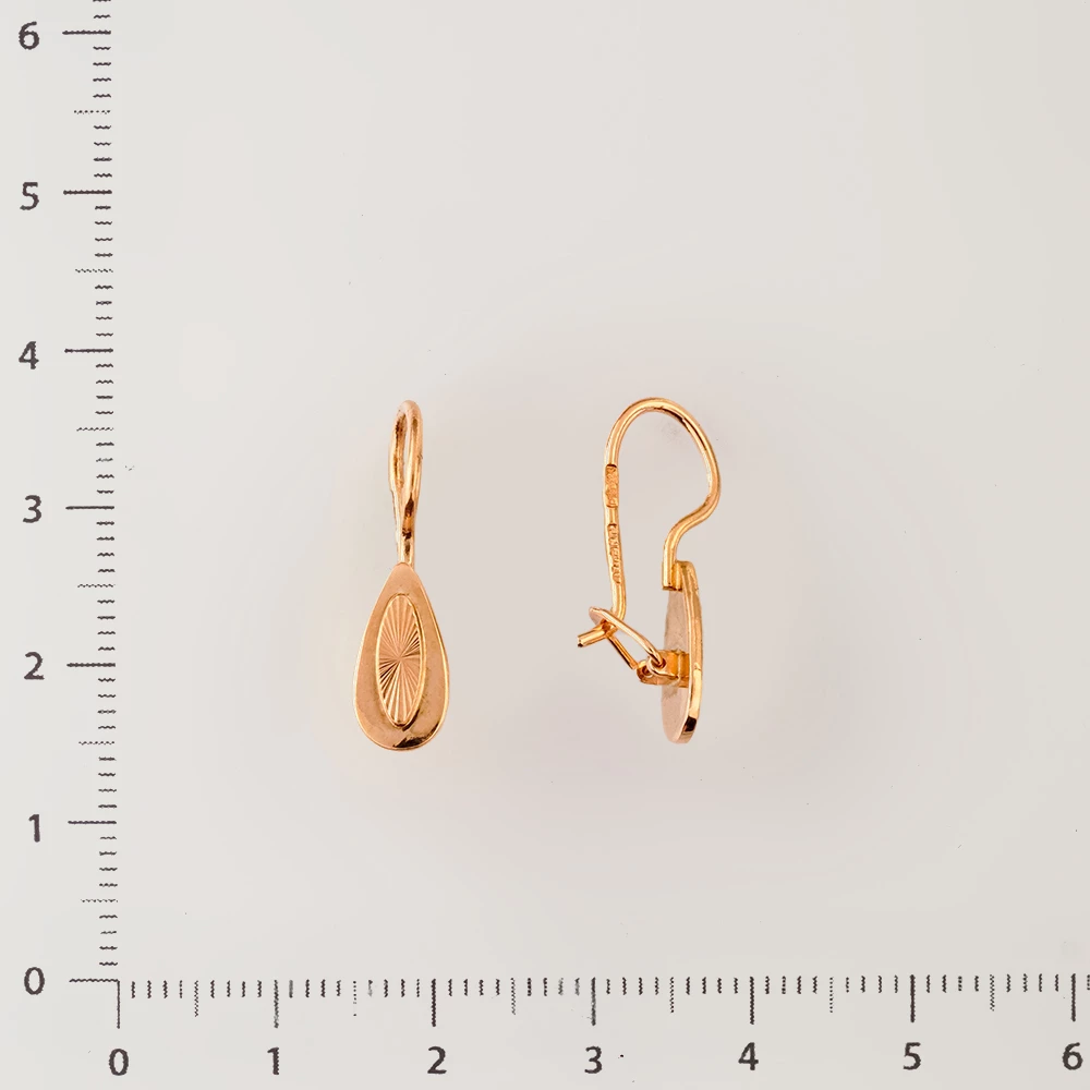 Серьги из красного золота 583 пробы