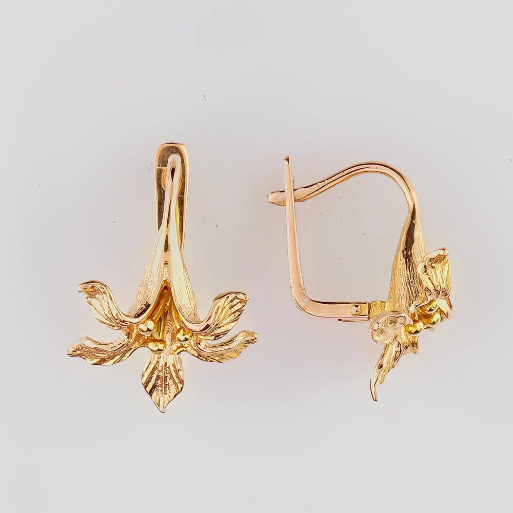 Серьги из красного золота 583 пробы