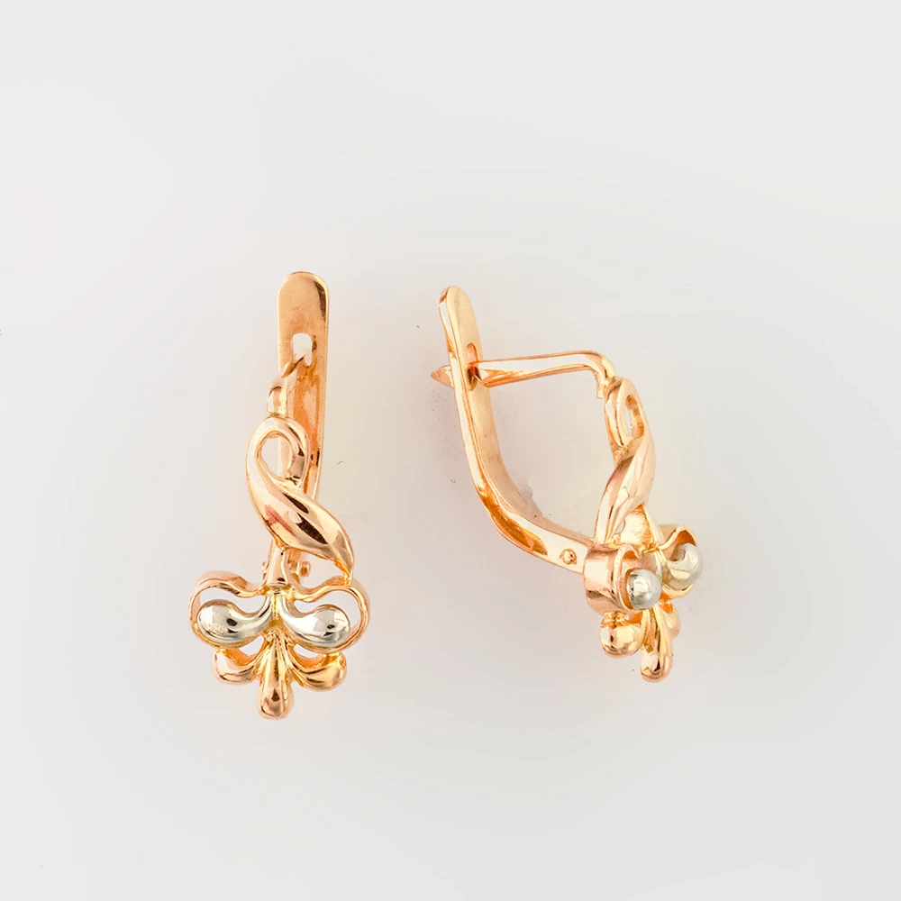 Серьги из красного золота 583 пробы