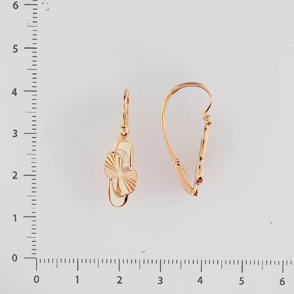 Серьги из красного золота 585 пробы