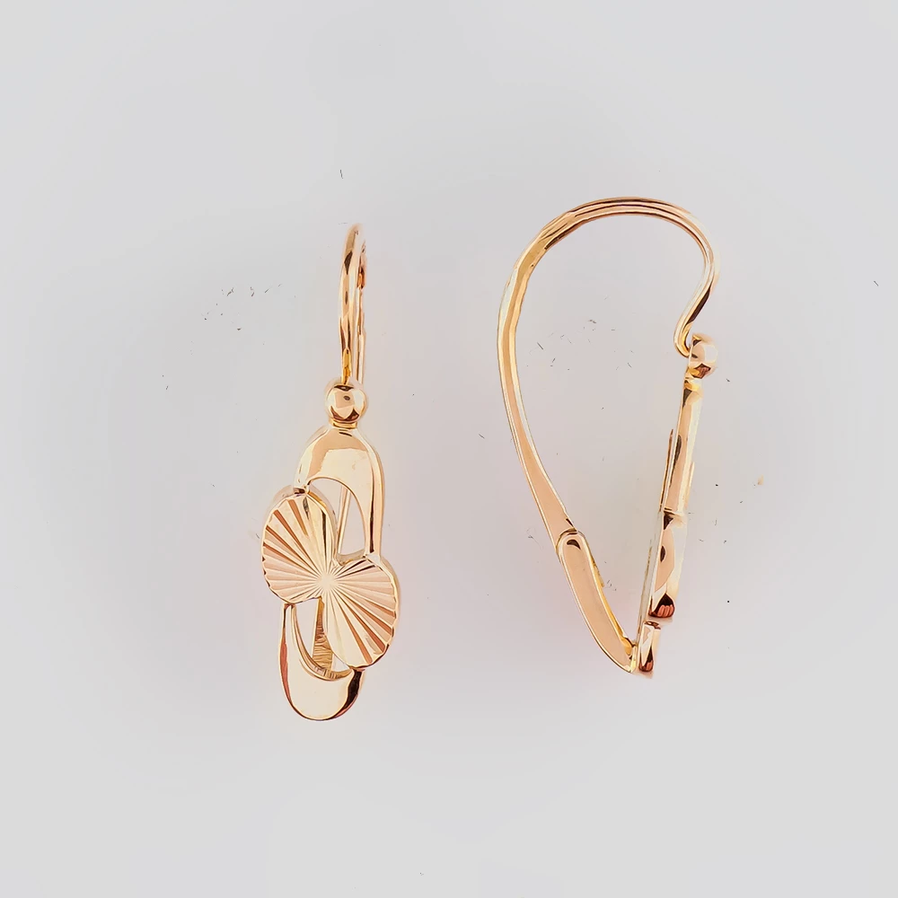 Серьги из красного золота 585 пробы