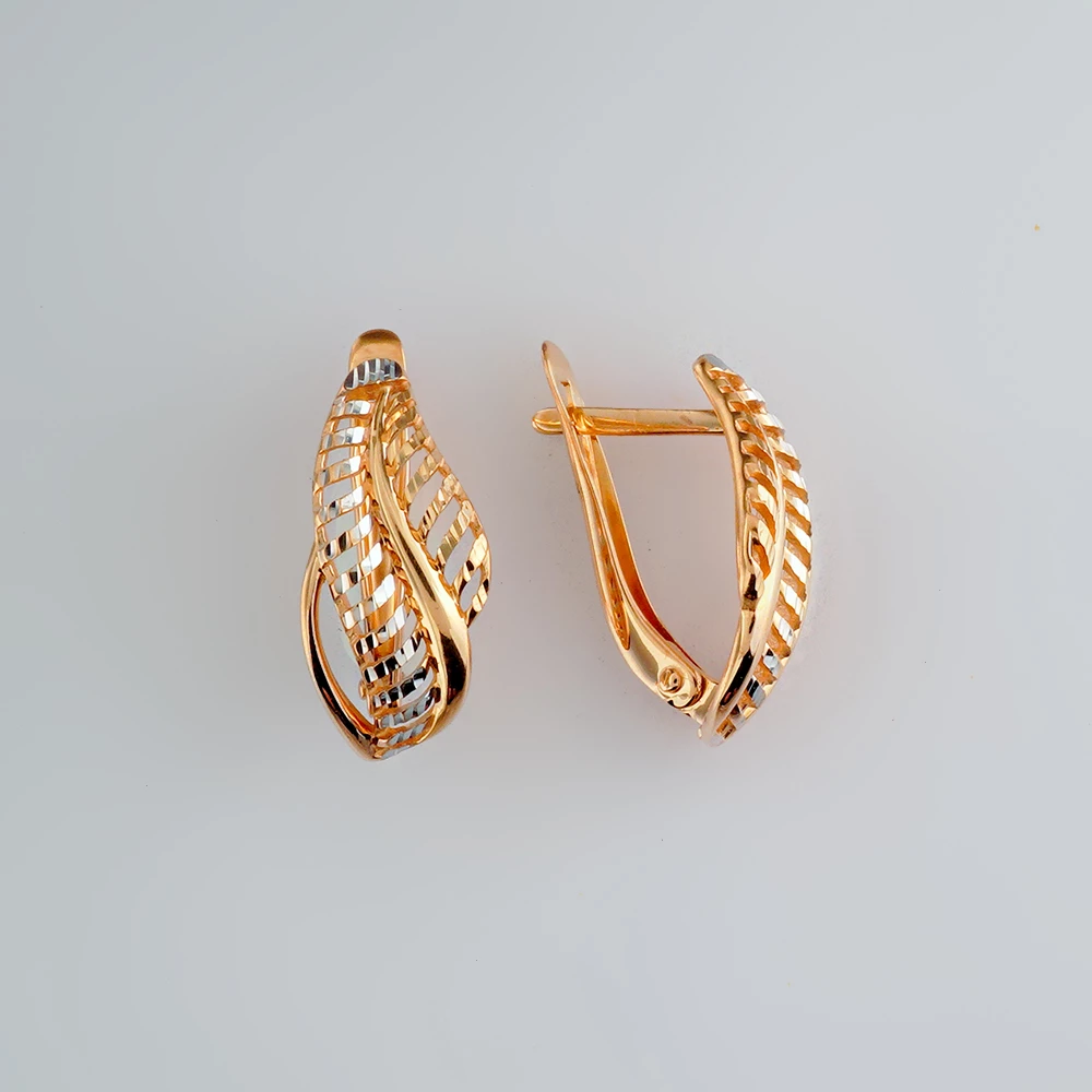 Серьги из красного золота 585 пробы