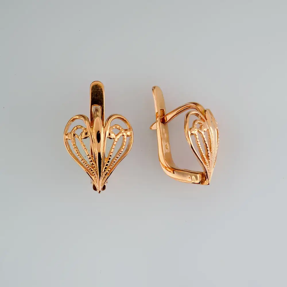 Серьги из красного золота 585 пробы