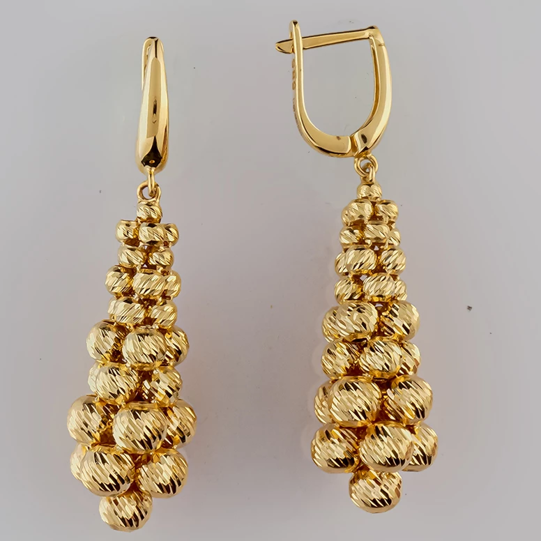 Серьги из желтого золота 585 пробы