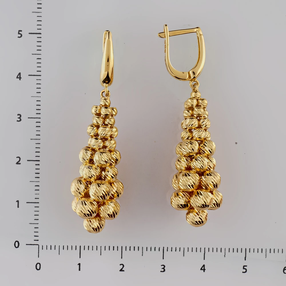 Серьги из желтого золота 585 пробы