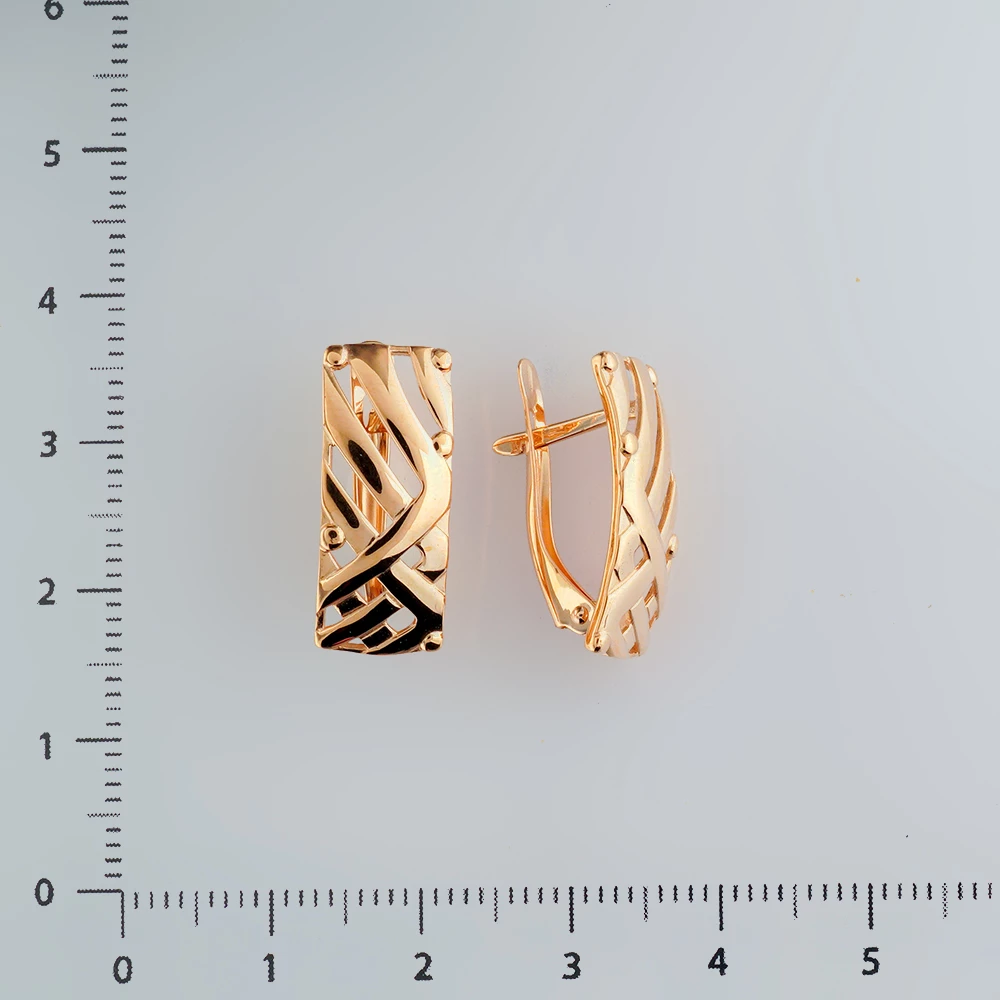Серьги из красного золота 585 пробы