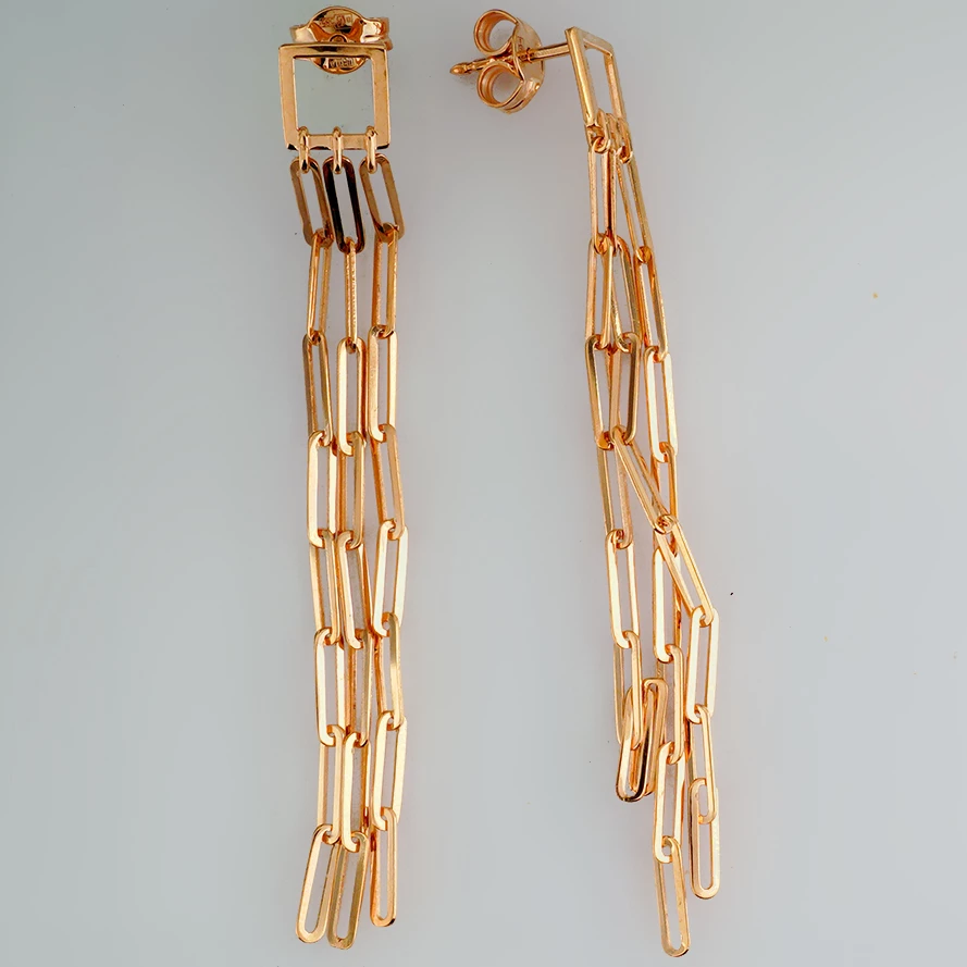 Серьги из красного золота 585 пробы