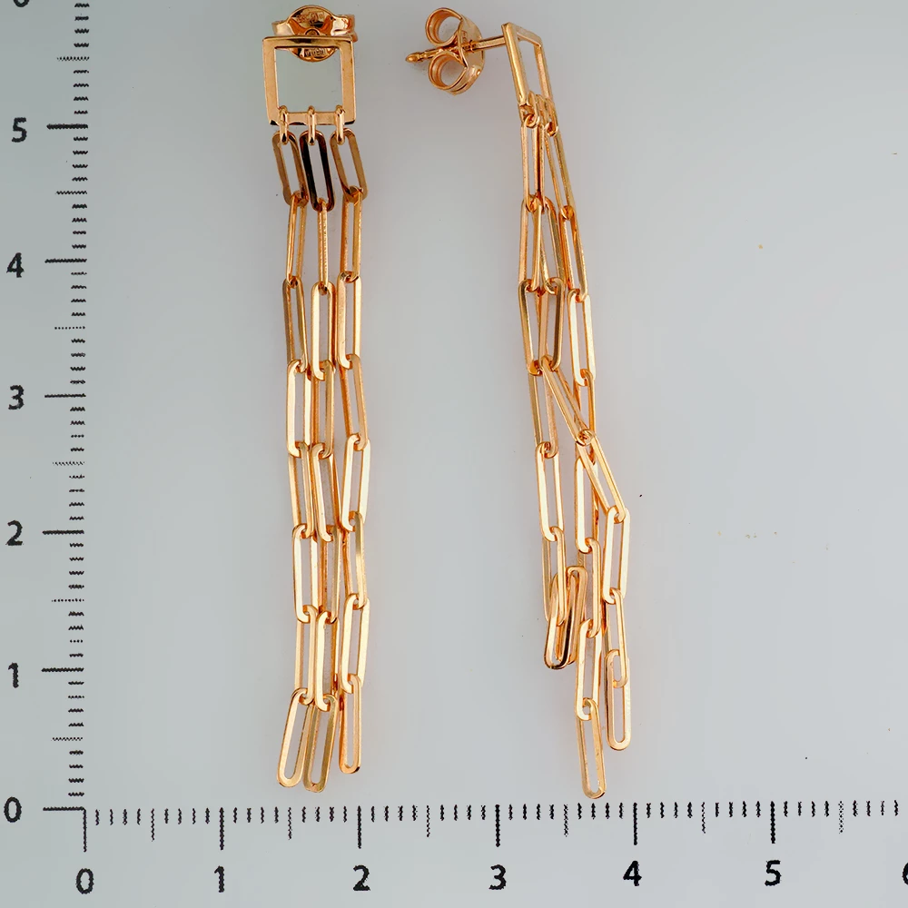 Серьги из красного золота 585 пробы